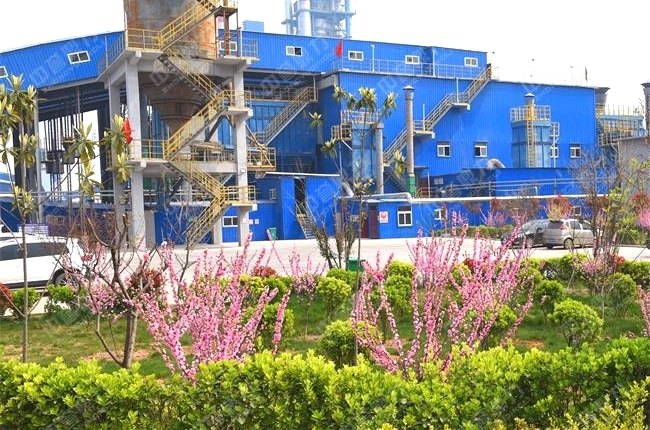生產(chǎn)線(xiàn)道路兩側(cè)的植物